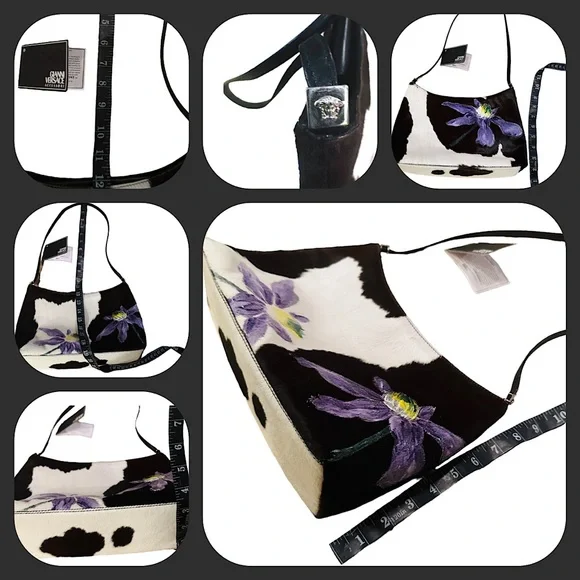 Versace Vintage Pony Hair Hand-Painted Purse NWOT 1999 - Picture 9 of 16